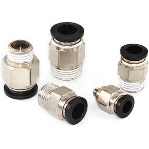 Plastic Body Pneumatic Tube Fittings Push To Connect Air Fitting Pneumat Cylinder Connectors 2Pcs(PB Tee threaded joint) in Saudi Arabia