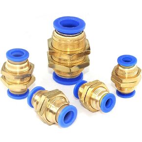 PM4/6/8/10/12 مم من النحاس النحاس النحاس الموصل المستقيم موصل واحد يونيون يونيون هوس أنابيب أنابيب 5pcs (PM1/4) in Kuwait