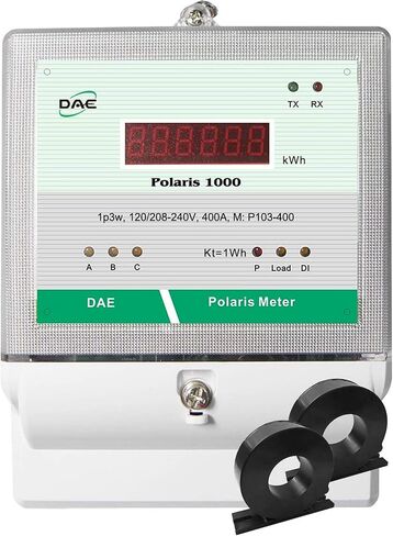 DAE P153-200 KIT, UL kWh Smart Submeter, 1 phase 3 wire (2 hot wire, 1 neutral), 200A, 120/240v, 2 Split Core CTs, RS485 in Kuwait