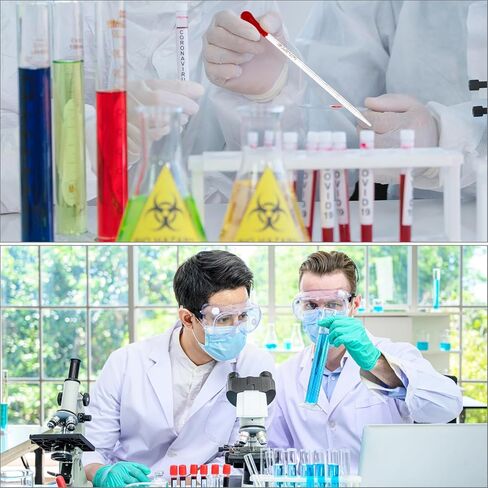 Qwork Borosilecate Glass Measuring Set ، الزجاج مع حافة عريضة وترنز مدبب ، يشمل 4 أحجام (5 مل ، 10 مل ، 50 مل ، 100 مل) ، فرش التنظيف والقطرات in Saudi Arabia