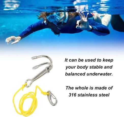 Scuba Diving Reef Double Hook, Reef Hooks, Stainless Steel Double Reef Hook, Sturdy Stable Resistant Hooks, Drift Hook, Scuba Diving Dual Stainless Steel Hook with Line in Saudi Arabia