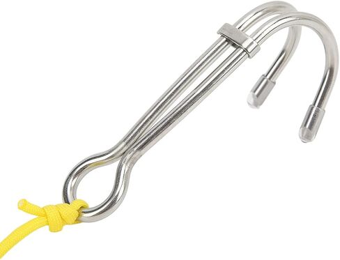 Scuba Diving Reef Double Hook, Reef Hooks, Stainless Steel Double Reef Hook, Sturdy Stable Resistant Hooks, Drift Hook, Scuba Diving Dual Stainless Steel Hook with Line in Saudi Arabia