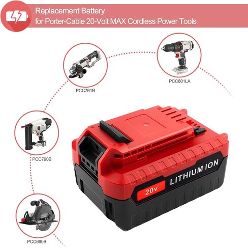 2Pack متوافق مع بطارية Porter Cable 3.0AH 20V ، استبدال PORTER-CABLE 20-Volt بطارية PCC681L PCCK6118 PCCK647LB PCC685LP PCC682L PCC680L 20VOLT MAX CORDLAL TOOL in Kuwait