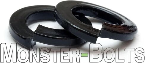 MonsterBolts - M6 Split Lock Washer, DIN 127B, Spring Steel, Black Oxide, 10 Pack in Saudi Arabia