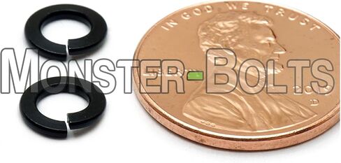 MonsterBolts - M6 Split Lock Washer, DIN 127B, Spring Steel, Black Oxide, 10 Pack in Saudi Arabia