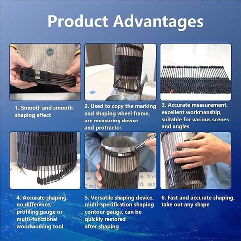 Multi-Functional Multi-Surface Pipe Profiler Tool, Multipurpose Shape Collector Shaping Tools Molding Tools, Connectable Contour Gauge with Angle Measurement, Pipe Notching Template in Saudi Arabia