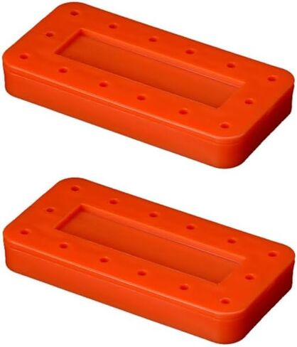 2/PCS Dental Bur Block حامل مستطيل 14 فتحة ثقب من منظمات Burs Autolavable Bur ، ألوان النيون ، غطاء Clear (Neon Pink) in Kuwait