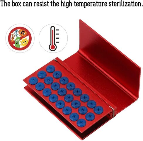 Dental Burs Block Holder, 24 Holes Aluminium Alloy Disinfection Box Dental Burs Holder Autoclavable Dentist Tool in Saudi Arabia