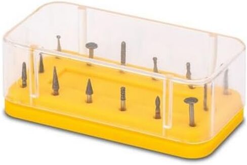 Dental Bur Block Holder Autoclavable Magnetic 14/Pcs Burs Capacity for Dental Burs Organizer Case (Black) in Kuwait