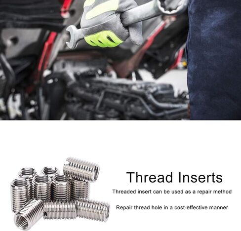 10pcs Quick Self Tapping Thread Inserts,Repair Tool Reducing Nut Male Female 303 Stainless Steel for Thread Repair in Saudi Arabia