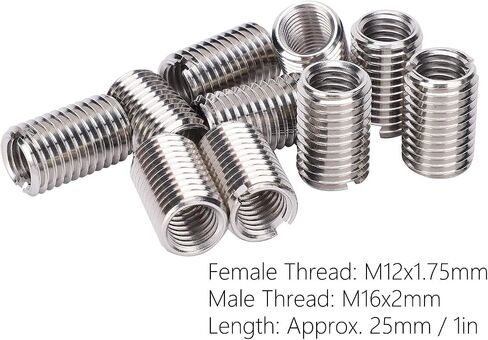 10pcs Quick Self Tapping Thread Inserts,Repair Tool Reducing Nut Male Female 303 Stainless Steel for Thread Repair in Saudi Arabia