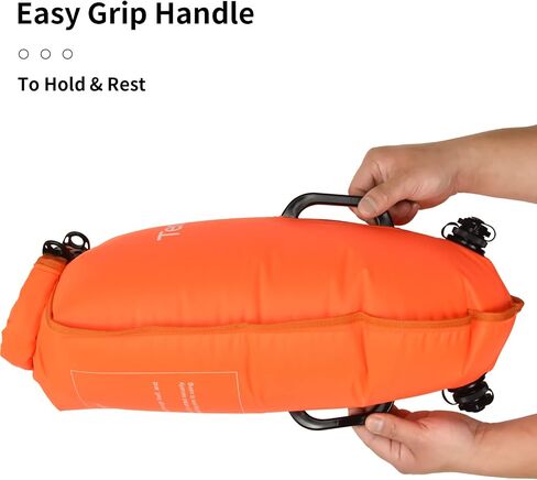 Tentock Swim Buoy Swimming Tow Float Dry Bag 28L with Adjustable Belt High Visibility for Open Water Swimmers, Triathletes in Kuwait