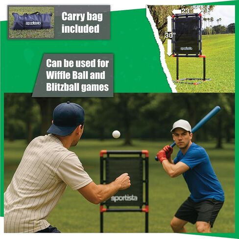 Target Zone Baseball Strike Zone-متوافق مع ألعاب الكرة البلاستيكية وإطار متين ومستقر مع النسيج الشديد. in Saudi Arabia