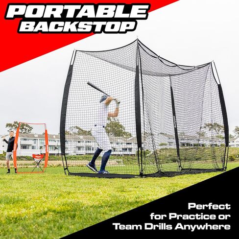 GOSPORTS البيسبول والكرة اللينة المحمولة Net Net - 10 × 8 قدم ضرب وترويج للشبكة الخلفية الفناء الخلفي in Saudi Arabia