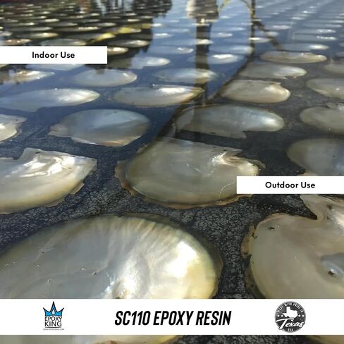 Epoxy Resin Kit with Hardener - Crystal Clear, Self-Leveling, UV-Resistant, Non-Toxic Formula - High Gloss Finish for Table Tops, River Tables, Wood, Art, Crafts, Marine and DIY Projects – 2:1 Ratio in Saudi Arabia
