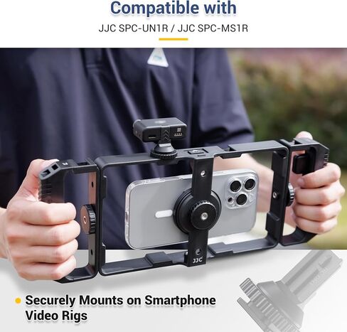 JJC Cold Shoe Mount Adapter for DJI Mic Mini with 1/4"-20, Durable ABS Cold Shoe Adapter Angle Adjustable, Hot Shoe Accessories for DSLR Camera Vlogging Video Recording, Not for DJI MIC 1/2 in Saudi Arabia