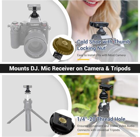 محول جبل حذاء بارد JJC لـ DJI MIC Mini مع 1/4 "-20 ، دائمة ABS ABOL ADAPTER ADAPTER ANGLE ALGLE ALGELOSE ، إكسسوارات الأحذية الساخنة لتسجيل فيديو DSLR Camera ، وليس لـ DJI MIC 1/2 in Saudi Arabia