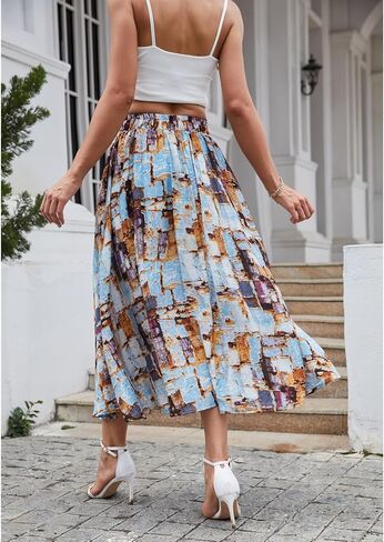 Maxi Skirts for Women with Pockets Long Midi Length Casual Skirt for Beach Party Holiday in Kuwait