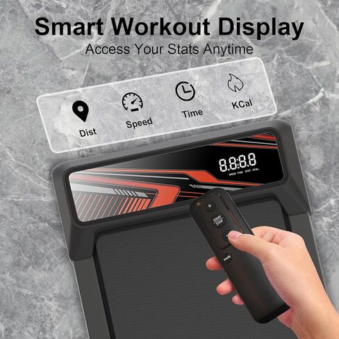 Under Desk Treadmill, 2.5 HP 265 Lbs Low Noise Walking Pad Treadmill LED Display with Remote Control Walking Jogging Running Machine, Incline Treadmills for Home and Office in Kuwait