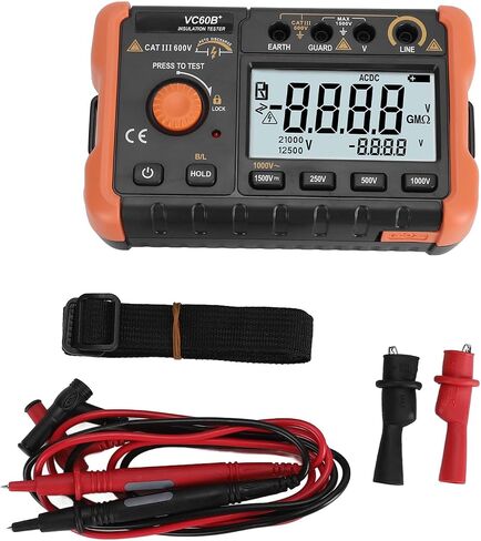 Fydun Insulation Resistance Tester High Precision Digital 1000V with LCD Display Backlit Neck Strap in Saudi Arabia