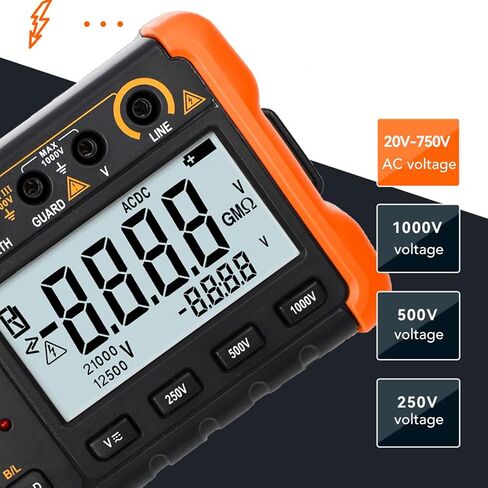 Fydun Insulation Resistance Tester High Precision Digital 1000V with LCD Display Backlit Neck Strap in Saudi Arabia