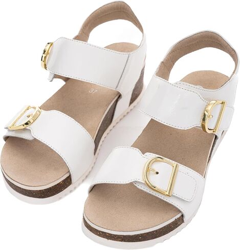 Ara Women's Nova Buckle Sandal ، جلد براءات الاختراع الأسود - 38 مترًا (الولايات المتحدة) in Kuwait