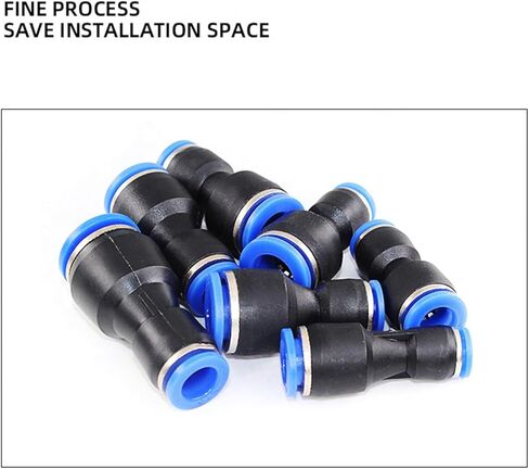 موصل البلاستيك PU PG 4MM 6MM إلى 8 مم من 10 مم هواء هواء أنبوب خرطوم الماء في موصلات مستقيمة الغاز السريع 5pcs (PG10-8) in Kuwait