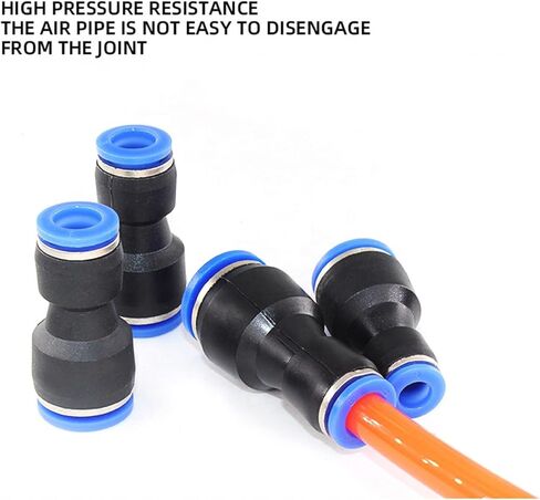 موصل البلاستيك PU PG 4MM 6MM إلى 8 مم من 10 مم هواء هواء أنبوب خرطوم الماء في موصلات مستقيمة الغاز السريع 5pcs (PG10-8) in Kuwait