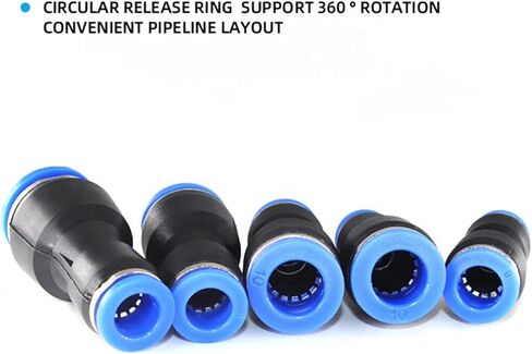 موصل البلاستيك PU PG 4MM 6MM إلى 8 مم من 10 مم هواء هواء أنبوب خرطوم الماء في موصلات مستقيمة الغاز السريع 5pcs (PG10-8) in Kuwait