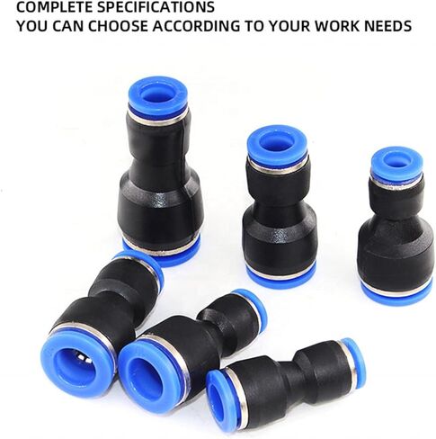 موصل البلاستيك PU PG 4MM 6MM إلى 8 مم من 10 مم هواء هواء أنبوب خرطوم الماء في موصلات مستقيمة الغاز السريع 5pcs (PG10-8) in Kuwait