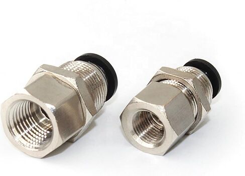حمض الحاجز الحاجز الإناث لتوصيل تركيبات الهواء الهوائية واحد G1/8 G1/4 G3/8 G1/2 2PCS (PMF8-1/2 '') in Saudi Arabia