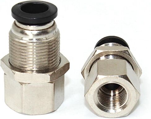 حمض الحاجز الحاجز الإناث لتوصيل تركيبات الهواء الهوائية واحد G1/8 G1/4 G3/8 G1/2 2PCS (PMF8-1/2 '') in Saudi Arabia