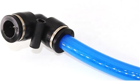 Pneumatic Tube Air Fitting Plastic Union Elbow L Connector Pipe Hose Push In One Touch Quick Joint Coupler 5Pcs(PV10) in Saudi Arabia
