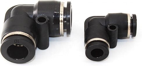 Pneumatic Tube Air Fitting Plastic Union Elbow L Connector Pipe Hose Push In One Touch Quick Joint Coupler 5Pcs(PV10) in Saudi Arabia