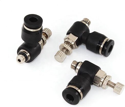 الملحقات الهوائية صمام الخانق الهواء الأسود BSPT صمام التحكم في سرعة الأسطوانة 2pcs (SL12-1/4) in Saudi Arabia