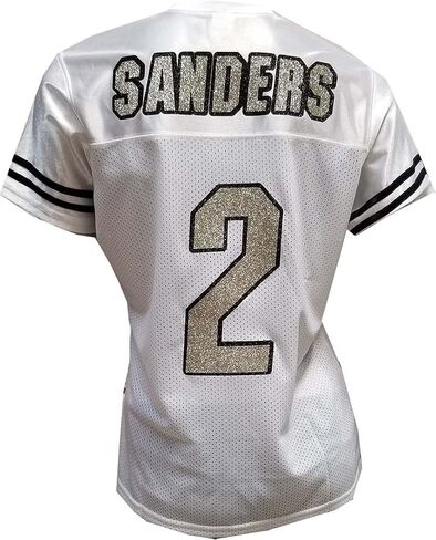 Custom Glitterflake Shedeur Sanders Womens White Mesh Jersey Size X-Large XL in Saudi Arabia