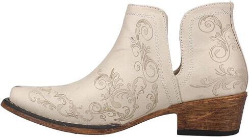 ROPER Womens Ava Embroidered Snip Toe Casual Boots Ankle Low Heel 1-2" - Black - Size 7.5 M in Saudi Arabia
