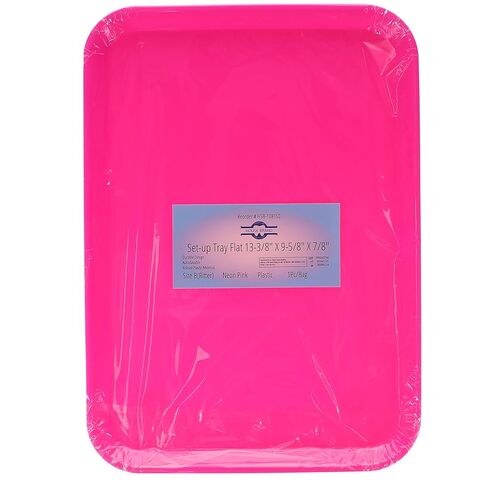 HSB 108150, Set-Up Tray Flat, #B, Ritter, Neon, Pink Plastic, 13-3/8" X 9-5/8" X 7/8", Case of 20 Bags in Saudi Arabia