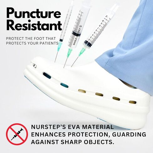 NURSTEP Unisex Lightweight Slip On Comfortable Slip Resistant Medical Nursing Mule & Clog Recovery Slides with Arch Support Insoles for Healthcare Hospital Work Operating Room in Kuwait