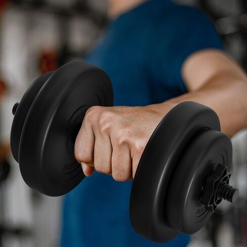 Adjustable Dumbbell Set, 40lbs Free Weights Set for Exercise & Fitness, Vinyl Coated Cement Weights with Collars for Women & Men Home Gym Strength Training in Saudi Arabia