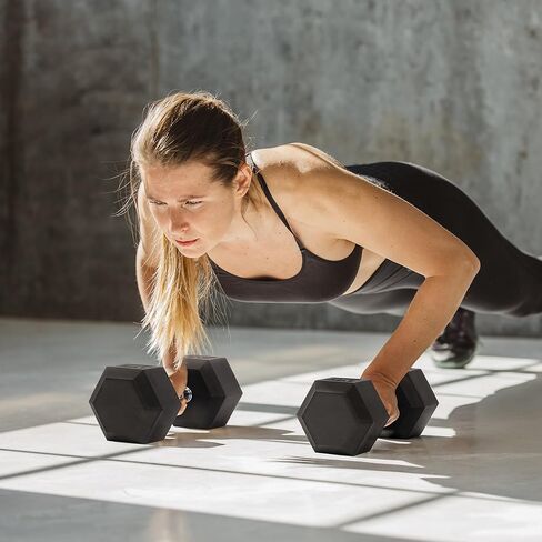 ممتلئ السداسي المغطى بالمطاط ، أوزان اليد مع قبضة الحديد الزهر المضادة للانزلاق لممارسة الرياضة واللياقة ، 10-50 رطل واحد in Saudi Arabia