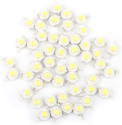 LED Beads,50PCS 1W Highlight High Power SMD Beads Imitation Light Emitting Diode Chips for DIY Lighting Fixtures Patio Decoration(Cool White) in Saudi Arabia