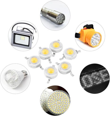 LED Beads,50PCS 1W Highlight High Power SMD Beads Imitation Light Emitting Diode Chips for DIY Lighting Fixtures Patio Decoration(Cool White) in Saudi Arabia