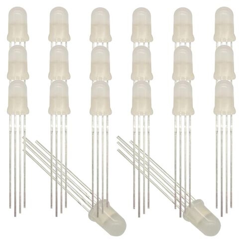 20 pcs PL9823 F5 5mm RGB LED Round P9823 chipset Inside Full Color LED in Saudi Arabia