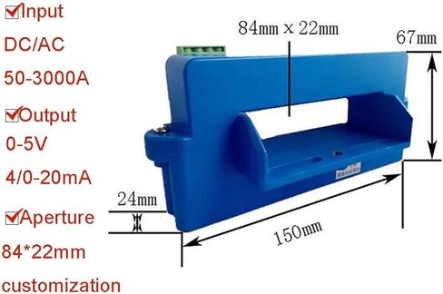 Aperture 84x22mm DC 12-28V Current Sensor Split Core DC 0-50A 100A 200A Hall Effect AC Current Sensor 4-20mA(4-20mA Output,0-1500A DC) in Saudi Arabia
