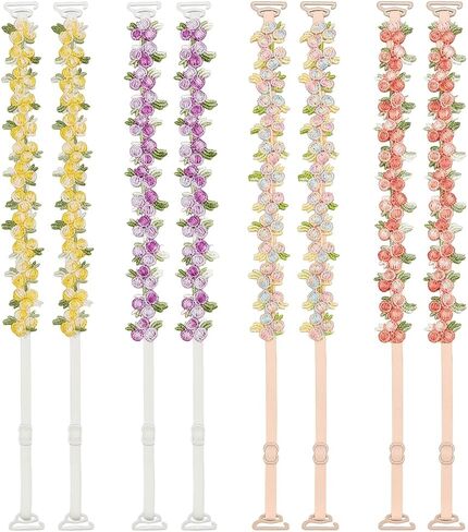 FREEBLOSS Decorative Floral Bra Straps Removable Invisible Bra Straps Replacement in Saudi Arabia