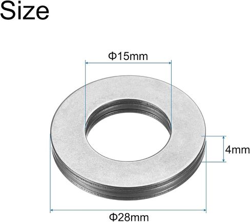 uxcell AXK0515+2AS Needle Roller Thrust Bearings with Bearing Washers, 5mm Bore Diameter, 15mm OD, 4mm Total Thickness for Lawn Mower Truck Power Steering in Saudi Arabia