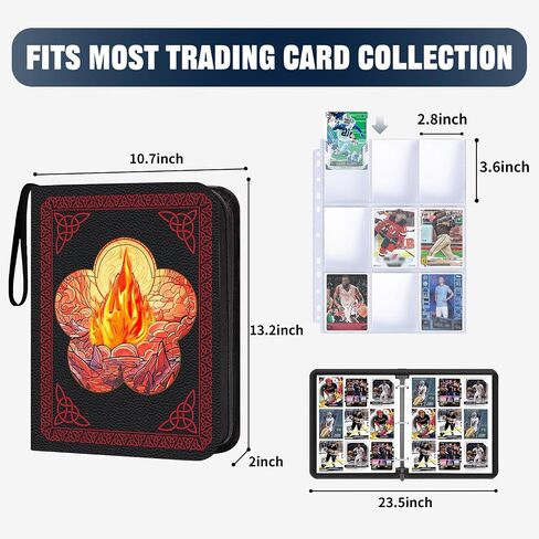 Premium Zip Card Binder - 900 Pocket, PU Cover Collection Binder for MTG, TCG, Baseball & Sports Cards (Striped Black) in Saudi Arabia