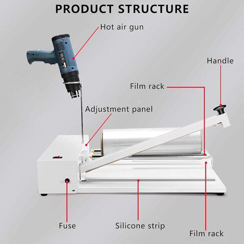 Manual Heat Sealing Equipment,for Households Retail Industrial,30 cm 45 cm 60 cm Shrink Wrap Machine,9 Adjustment Temp,30cm/11.8" (60cm) in Saudi Arabia