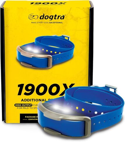 طوق تدريب الكلاب Dogtra 1900S HANDSFREE PLUS مع جهاز تحكم عن بعد للكلاب المتوسطة والكبيرة - نطاق 3/4 ميل، طوق كلب كهربائي، مقاوم للماء، يهتز، طوق تصحيح قابل لإعادة الشحن، 127 مستوى تدريب in Kuwait